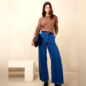 NWT Banana Republic Ultra High-Rise Wide -Leg Trouser Jean